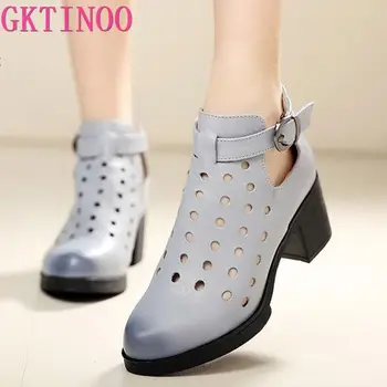 GKTINOO 2020 Women Sandals Cut outs Gladiator Low Heels Ankle Cool boots Genuine Leather Ladies Summer Shoe Plus Size 33-42
GKTINOO 2020 Women Sandals Cut outs Gladiator Low Heels Ankle Cool boots Genuine Leather Ladies Summer Shoe Plus Size 33-42