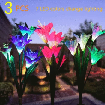 4-Head Solar Lily Lantern Colorful LED Lamp Lights Lawn Courtyard Decorated Lanterns lamparas solares jardin solar lawn light
4-Head Solar Lily Lantern Colorful LED Lamp Lights Lawn Courtyard Decorated Lanterns lamparas solares jardin solar lawn light