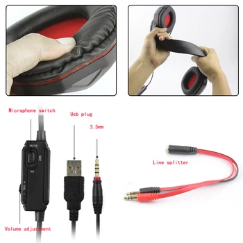 3.5Mm Gaming Headset With Led Light Microphone Stereo Earphones Deep Bass For Ps4 One Pc Computer Laptop
3.5Mm Gaming Headset With Led Light Microphone Stereo Earphones Deep Bass For Ps4 One Pc Computer Laptop