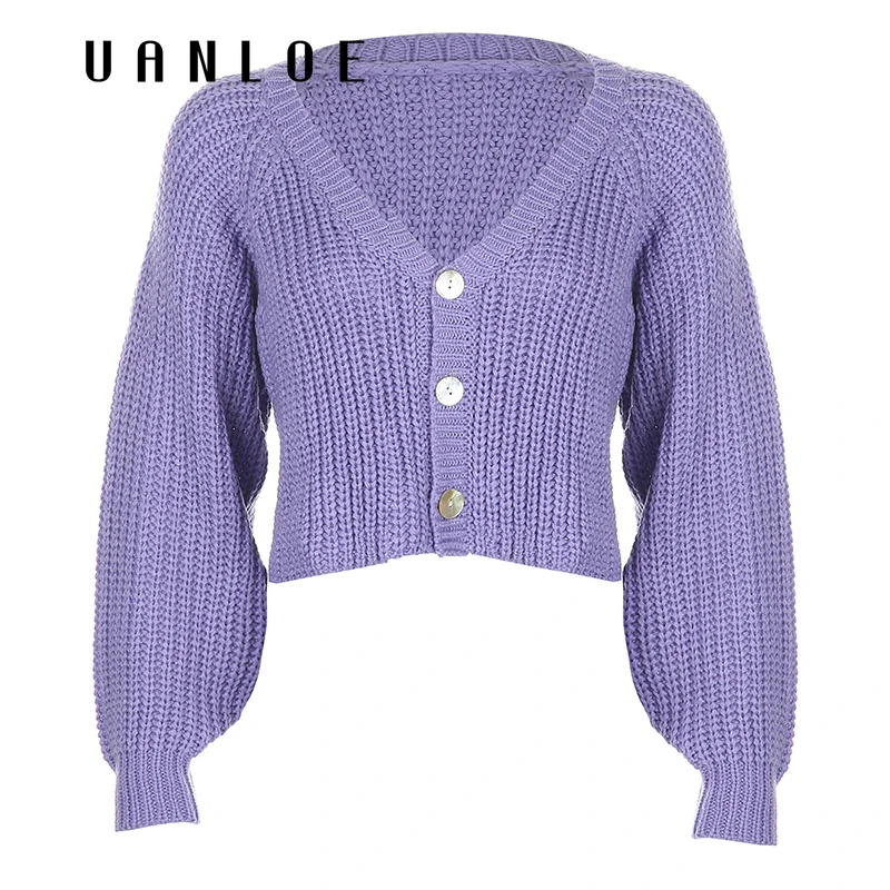 Purple Knitted Sweater Button Cardigan Autumn Winter Warm Fashion V-neck Streetwear Vintage 90s Women Knitwear Sweaters
Purple Knitted Sweater Button Cardigan Autumn Winter Warm Fashion V-neck Streetwear Vintage 90s Women Knitwear Sweaters
