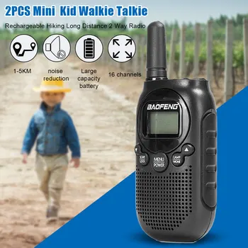 2pcs 2 Way Radio Long Distance Mini Rechargeable Kid Walkie Talkie Camping Team Adventures Ergonomic 16 Channel Birthday Gift
2pcs 2 Way Radio Long Distance Mini Rechargeable Kid Walkie Talkie Camping Team Adventures Ergonomic 16 Channel Birthday Gift