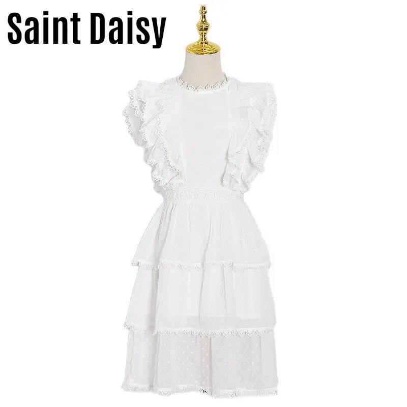 SaintDaisy White Dress Short Prom French Dress Women Turtle Neck Elegant Christening Mesh Robe Lace Flare Sleeve Evening Ruched
SaintDaisy White Dress Short Prom French Dress Women Turtle Neck Elegant Christening Mesh Robe Lace Flare Sleeve Evening Ruched