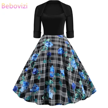 Bebovizi Women Clothes 2019 Autumn Dresses Plus Size Vintage Flower Print Elegant Dress Casual Office Black Half Sleeve Vestidos
Bebovizi Women Clothes 2019 Autumn Dresses Plus Size Vintage Flower Print Elegant Dress Casual Office Black Half Sleeve Vestidos