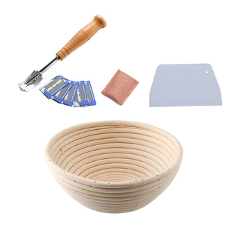 Bakery Tools Set Bread Proofing Basket and Bread Lame Toos and Dough Scraper Include 5Pcs Blades Sourdough Basket
Bakery Tools Set Bread Proofing Basket and Bread Lame Toos and Dough Scraper Include 5Pcs Blades Sourdough Basket