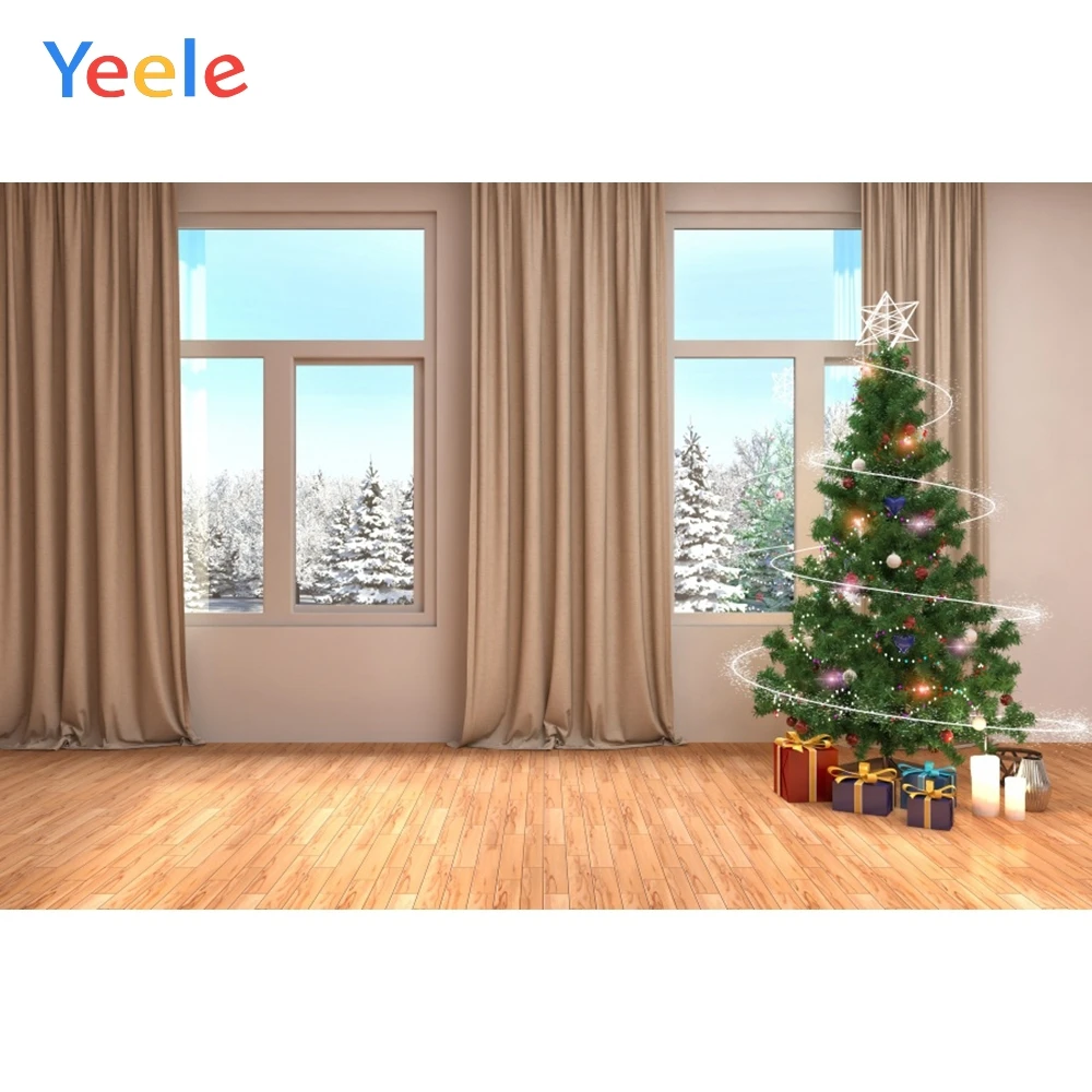 Christmas Tree Wooden Floor Window Curtain Gift Home Decor Backdrop Photography Custom Photographic Background For Photo Studio
Christmas Tree Wooden Floor Window Curtain Gift Home Decor Backdrop Photography Custom Photographic Background For Photo Studio