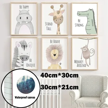 Cartoon Animal Decorative Canvas No Picture Frame Room Living Room Small Fresh Canvas Wall Decoration #YL10
Cartoon Animal Decorative Canvas No Picture Frame Room Living Room Small Fresh Canvas Wall Decoration #YL10