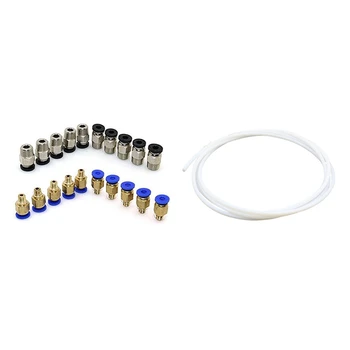 2 Meters PTFE Teflon Bowden Tube with PC4-M10 Straight Pneumatic Fitting Push to Connect + PC4-M6 Quick in Fitting 
2 Meters PTFE Teflon Bowden Tube with PC4-M10 Straight Pneumatic Fitting Push to Connect + PC4-M6 Quick in Fitting