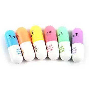 6PCS/Set Mini Pill Shaped Highlighter Colorful Painting Marker Pen Graffiti Pen Innovative Stationery School Office Supplies
6PCS/Set Mini Pill Shaped Highlighter Colorful Painting Marker Pen Graffiti Pen Innovative Stationery School Office Supplies