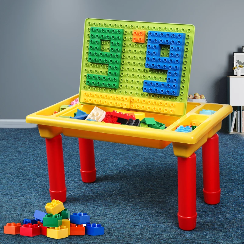 Kids Activity Table Classic Blocks Table With 24Pcs Building Blocks Creative Bricks Desk Education Study Table Toys For Children
Kids Activity Table Classic Blocks Table With 24Pcs Building Blocks Creative Bricks Desk Education Study Table Toys For Children