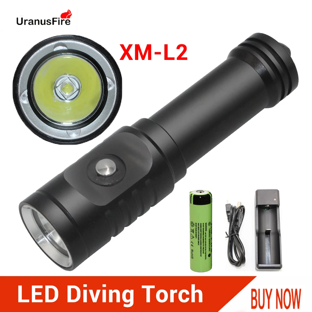 Powerful LED Diving Flashlight XM L2 1000lms Waterproof Underwater 50M Dive Lamp Torch 18650 XML2 Tactical Diving Flash light
Powerful LED Diving Flashlight XM L2 1000lms Waterproof Underwater 50M Dive Lamp Torch 18650 XML2 Tactical Diving Flash light
