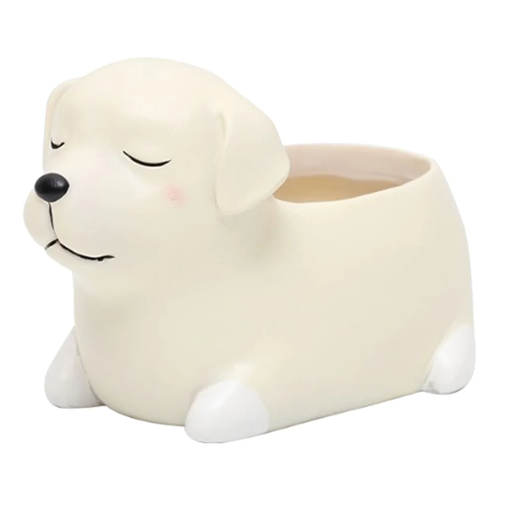 Cute Dog Animal Resin Succulent Planters Small Cactus Pot Cute Gifts for Home Office Cute Dog Animal Resin Succulent Planters Small Cactus Pot Cute Gifts for Home Office