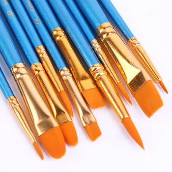 10Pcs Watercolor Gouache Paint Brushes Different Shape Round Pointed Tip Nylon Hair Painting Brush Set Art Supplies Stationery
10Pcs Watercolor Gouache Paint Brushes Different Shape Round Pointed Tip Nylon Hair Painting Brush Set Art Supplies Stationery