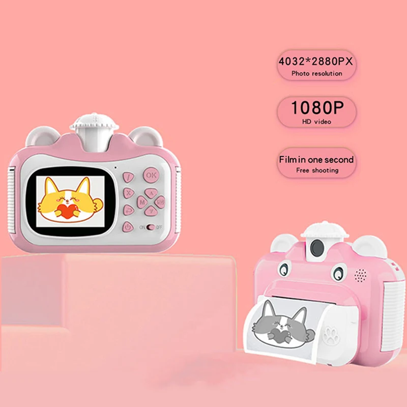 2.4 Inch IPS Screen Children Mini Camera For Kids Instant Print Camera Birthday Gift For Child 1080P Digital Photo Video Camera 
2.4 Inch IPS Screen Children Mini Camera For Kids Instant Print Camera Birthday Gift For Child 1080P Digital Photo Video Camera