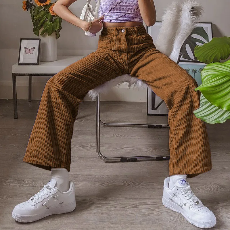 Vintage Brown Corduroy Y2k Sweatpants Female Warm Women's Classic Pants Autumn Harajuku Straight High Waisted Trousers Pocket
Vintage Brown Corduroy Y2k Sweatpants Female Warm Women's Classic Pants Autumn Harajuku Straight High Waisted Trousers Pocket