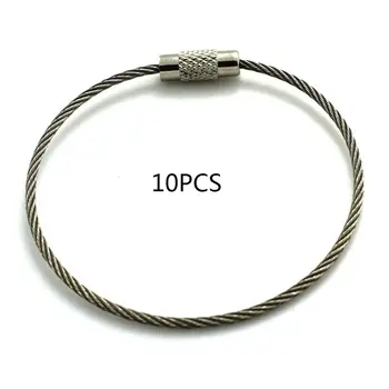 10Pcs 1.5/2mm EDC Keychain Tag Rope Stainless Steel Wire Cable Loop Screw Lock Gadget Ring Key Keyring Circle Camp Hanging Tool
10Pcs 1.5/2mm EDC Keychain Tag Rope Stainless Steel Wire Cable Loop Screw Lock Gadget Ring Key Keyring Circle Camp Hanging Tool