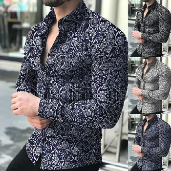 Fashion Spring Autumn Men Shirt Luxury Floral Print Long Sleeve Slim Fits Men Shirts Streetwear Social Shirt camisa masculina
Fashion Spring Autumn Men Shirt Luxury Floral Print Long Sleeve Slim Fits Men Shirts Streetwear Social Shirt camisa masculina