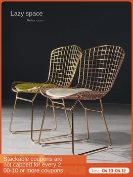 Custom Hollow Iron Chair Back Creative Single Make-up Chair Metal Cosmetic Chair Net Red Simple Nordic Gold Dining Chair
Custom Hollow Iron Chair Back Creative Single Make-up Chair Metal Cosmetic Chair Net Red Simple Nordic Gold Dining Chair
