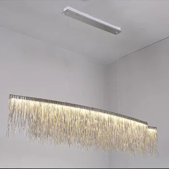 Modern designer decorative chandelier Nordic tassel restaurant luxury hotel engineering chain living room art lighting 
Modern designer decorative chandelier Nordic tassel restaurant luxury hotel engineering chain living room art lighting