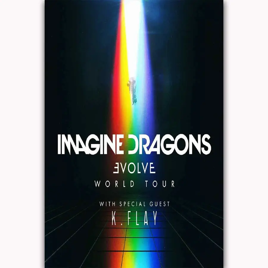 New Imagine Dragons Evolve Music Cover-Silk Art Poster Wall Sicker Decoration Gift