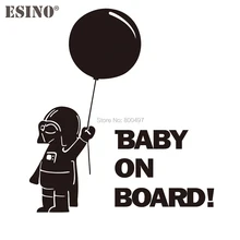 רכב סטיילינג אופנה סגנון קישוט רכב אבזר כוכב מלחמת תינוק על לוח Creative PVC מדבקות לרכב כל גוף מדבקות ויניל(China)