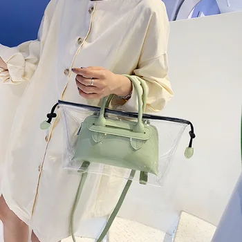Summer New Bags Female 2020 New Korean Fashion Portable Transparent Jelly Messenger Bucket Bag
Summer New Bags Female 2020 New Korean Fashion Portable Transparent Jelly Messenger Bucket Bag