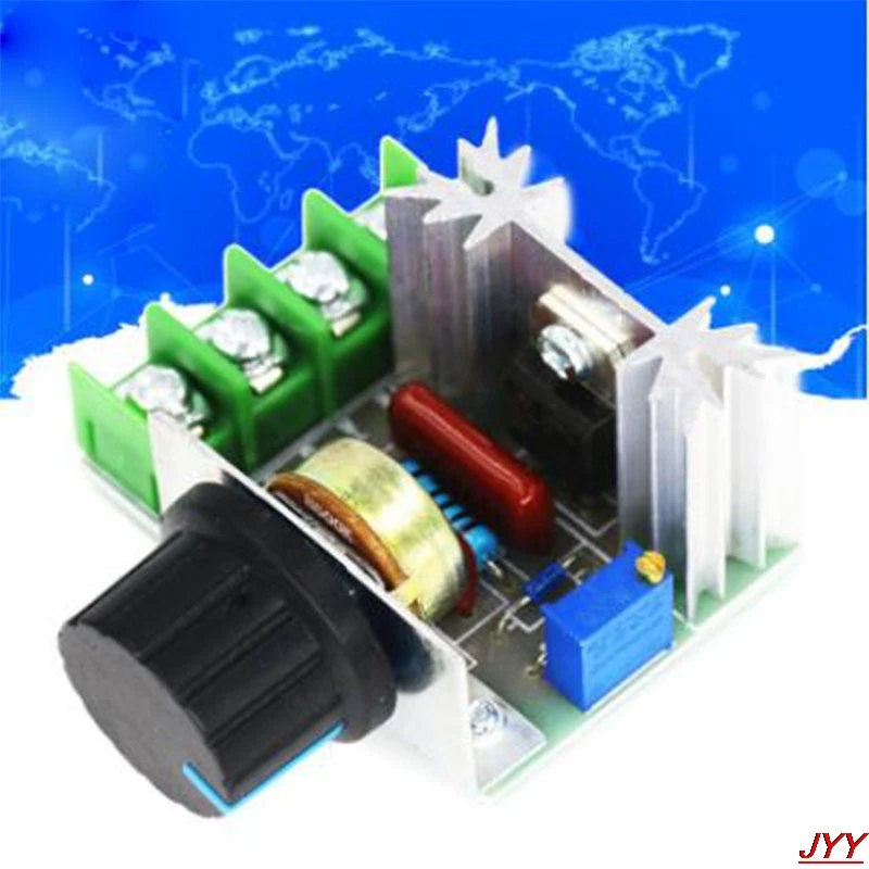 AC 220V 2000W SCR dimming speed adjustment temperature motor speed controller thermostat electronic voltage regulator module
AC 220V 2000W SCR dimming speed adjustment temperature motor speed controller thermostat electronic voltage regulator module