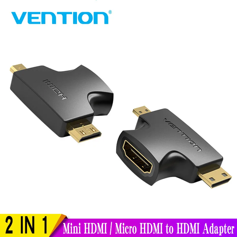 Фото Vention Mini HDMI / Micro к адаптер конвертер 2 в 1 3D 1080P папа женскому для ТВ - купить