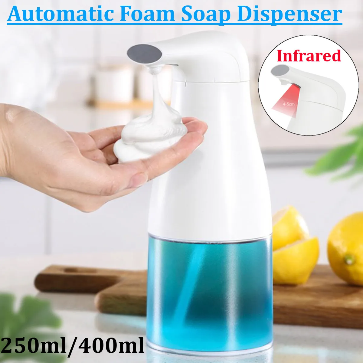 

250ml/400ml Automatic Waterproof Foam Liquid automatic soap dispenser Infrared Sensor Touchless Hand Washer soap dispenser pump