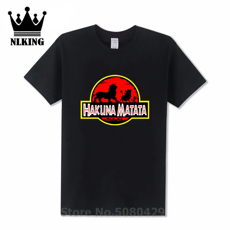 

T shirts men The Lion King Simba Pumbaa and Timon Vintage Retro design Tees Hakuna Matata Park T-Shirts In the style of Jurassic