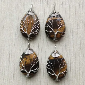 Wholesale 4pcs/lot fashion white Color Wire Wrap handmade tree of life drop shape natural tiger eye stone Pendants free shipping
Wholesale 4pcs/lot fashion white Color Wire Wrap handmade tree of life drop shape natural tiger eye stone Pendants free shipping