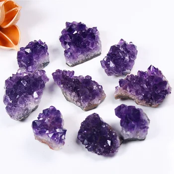 30-40g Natural Amethyst Crystal Quartz Drusy Geode Cluster Healing Stone Home Decoration Ornament Purple Feng Shui Stone
30-40g Natural Amethyst Crystal Quartz Drusy Geode Cluster Healing Stone Home Decoration Ornament Purple Feng Shui Stone