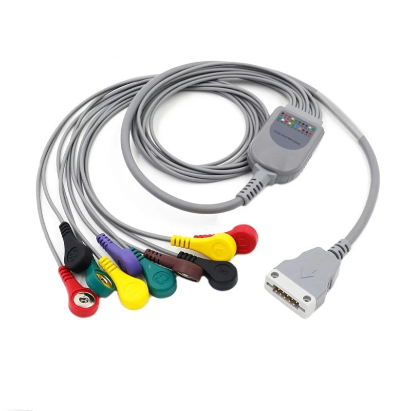 Holter Recorder ECG Patient Cable 10 Pin 10 Leads Snap 4.0 IEC Standard for Beneware Holter Recorder Instrument System
Holter Recorder ECG Patient Cable 10 Pin 10 Leads Snap 4.0 IEC Standard for Beneware Holter Recorder Instrument System