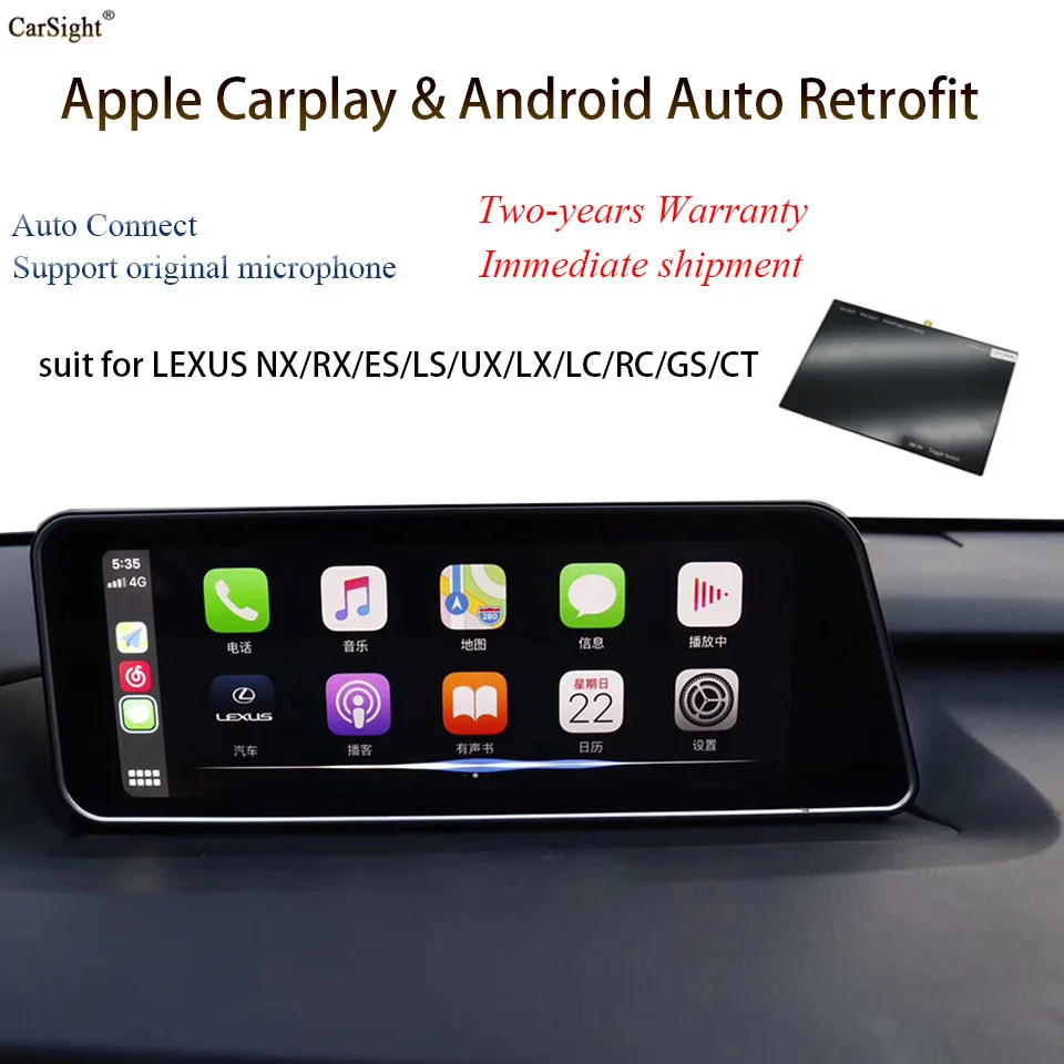 (Knob) Android Auto & Apple Carplay Retrofit Kit for Lexus RX 300 NX LC UX ES LS CT GS LX Vehicles
(Knob) Android Auto & Apple Carplay Retrofit Kit for Lexus RX 300 NX LC UX ES LS CT GS LX Vehicles