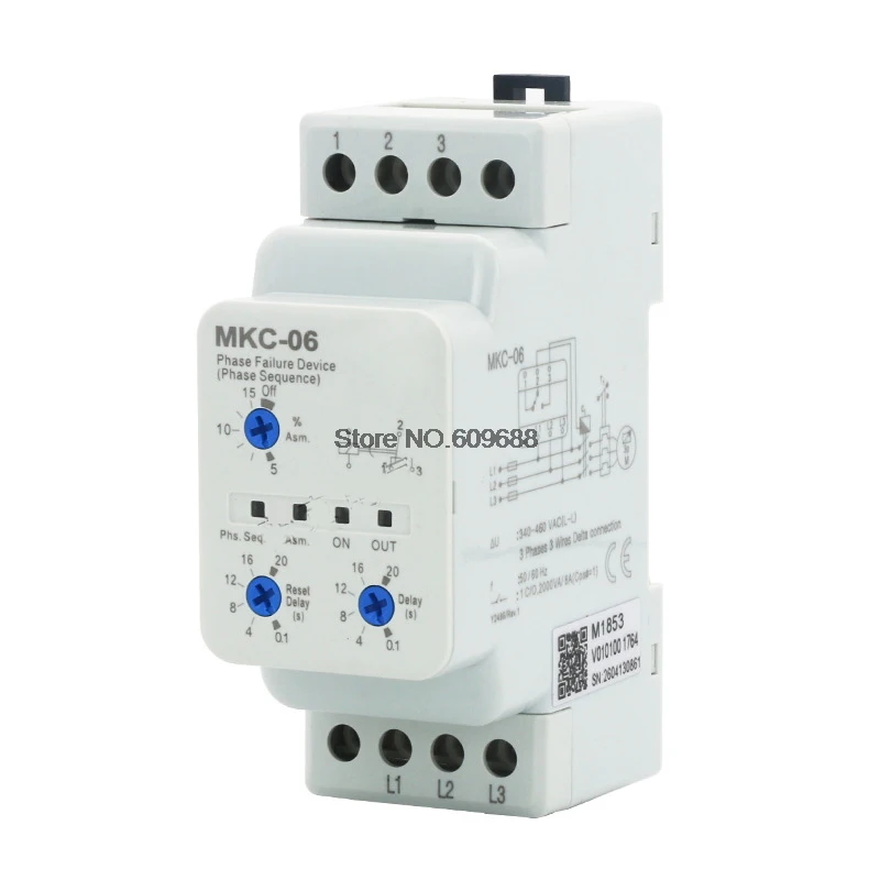 MKC 3 Phase Unbalance Protector Over and Under Voltage Protector MKC-01 MKC-05 MKC-06
MKC 3 Phase Unbalance Protector Over and Under Voltage Protector MKC-01 MKC-05 MKC-06