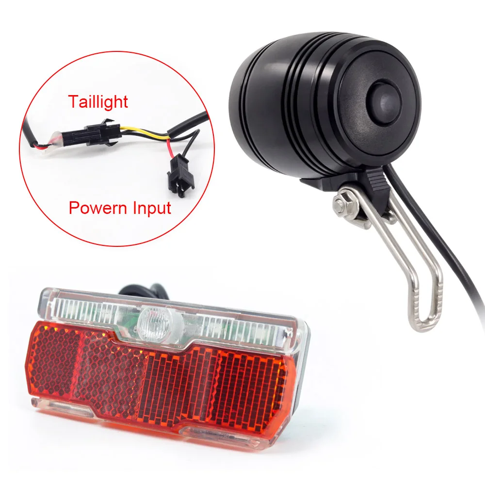 Top ebike light with headlight and taillight set suitable for Input 12V 24V 36V 48V bafang Led Lamp e bike light fornt 13