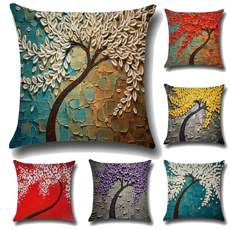 45*45cm 3D Oil Painting Printing Linen Fabric Cushion Cover Tree Pattern Pillowcase Home Sofa Pillows Cover Bedroom Decoration
45*45cm 3D Oil Painting Printing Linen Fabric Cushion Cover Tree Pattern Pillowcase Home Sofa Pillows Cover Bedroom Decoration