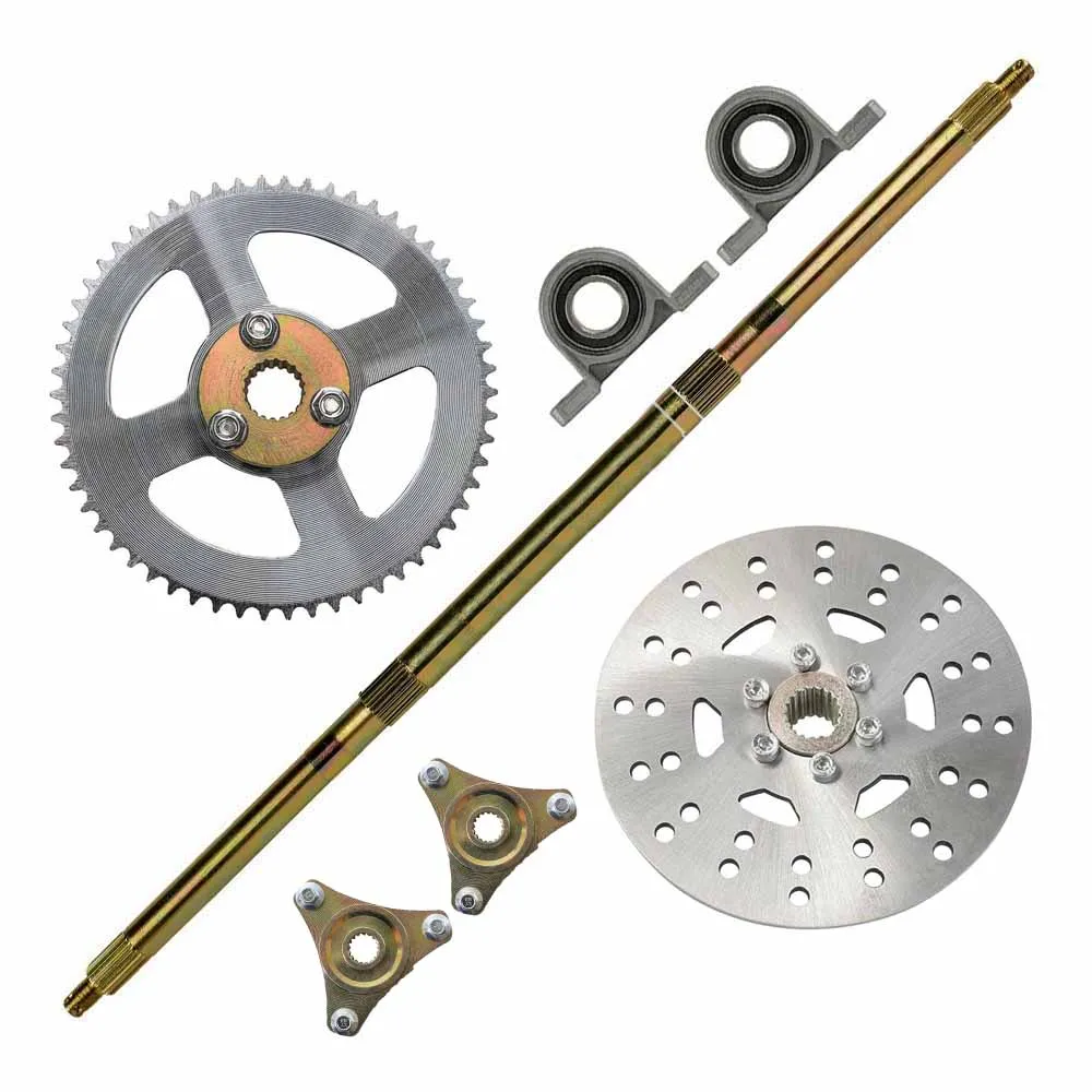 740mm Go Kart Rear Axle Assembly Kit Complete Wheel Brake Hub Disc Rotor T8F Chain Sproket for Mini ATV QUAD Drift Trike Buggy
740mm Go Kart Rear Axle Assembly Kit Complete Wheel Brake Hub Disc Rotor T8F Chain Sproket for Mini ATV QUAD Drift Trike Buggy