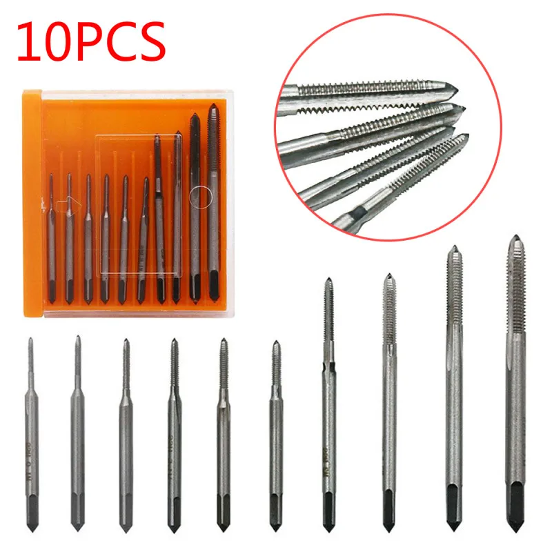 10PCS/Set M1-M3.5 Tap Tool Set Metric Steel Micro Hand Tap Threading Tools for Mold Machining Heat Resistant Hand Taps Hand Tool
10PCS/Set M1-M3.5 Tap Tool Set Metric Steel Micro Hand Tap Threading Tools for Mold Machining Heat Resistant Hand Taps Hand Tool