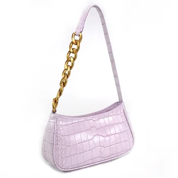 The new crocodile pattern leather chain shoulder bag 2020 retro temperament niche solid color retro armpit bag portable bag
The new crocodile pattern leather chain shoulder bag 2020 retro temperament niche solid color retro armpit bag portable bag
