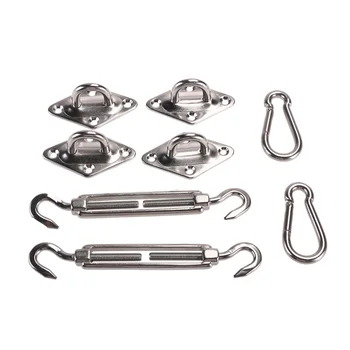 8 PCS Hardware Bracket Installation Kit for Rectangular Triangular Sun Shade Sail with 8 Inch Screws
8 PCS Hardware Bracket Installation Kit for Rectangular Triangular Sun Shade Sail with 8 Inch Screws