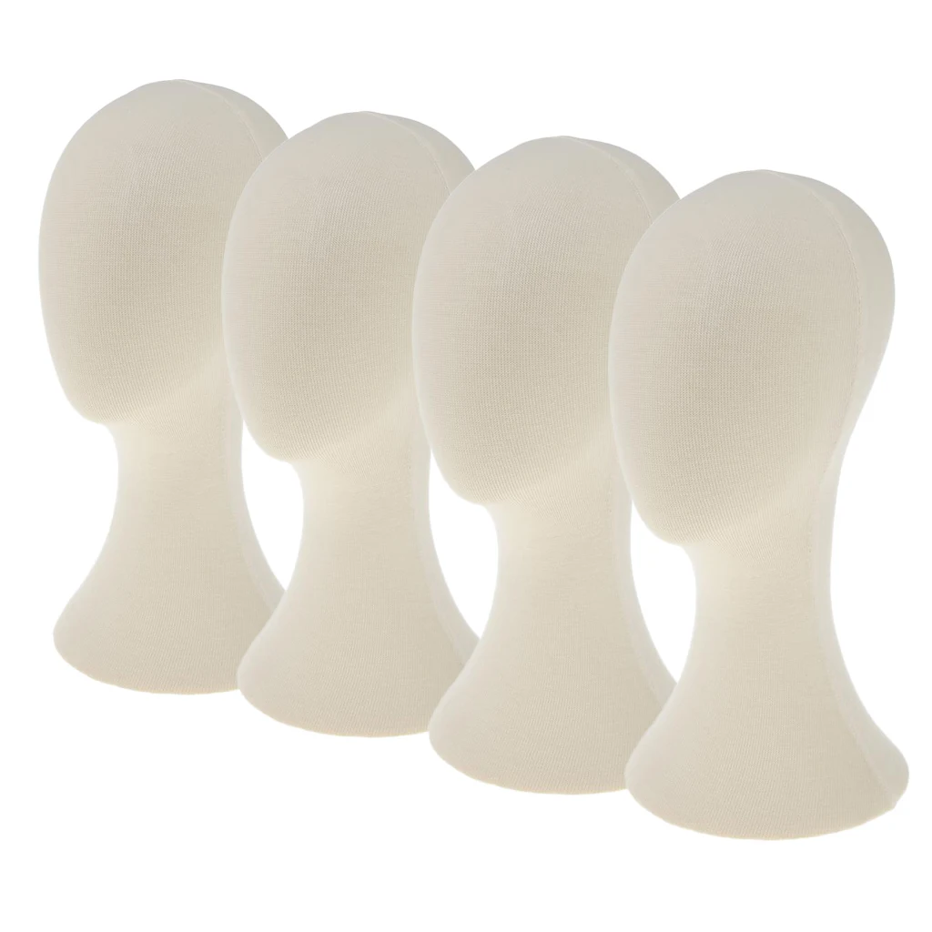 4pcs 21Inch Canvas Block Wigs Making Mannequin Head Hat Caps Mask Display Model 4pcs 21Inch Canvas Block Wigs Making Mannequin Head Hat Caps Mask Display Model