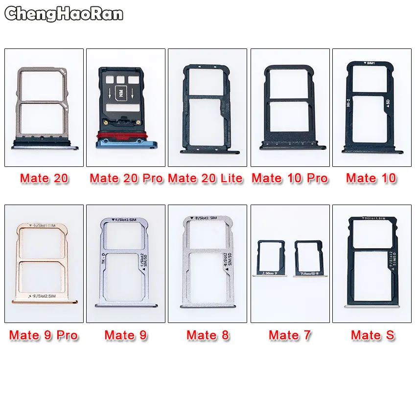 ChengHaoRan SIM Card Tray Slot Holder For Huawei Mate 20 10 9 8 7 S Sim SD Card Adapter Reader Replacement
ChengHaoRan SIM Card Tray Slot Holder For Huawei Mate 20 10 9 8 7 S Sim SD Card Adapter Reader Replacement