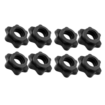 4 Pairs Dumbbell Hex Nut,Dumbbell Rod Nut,Spinlock Collars For Barbells Bars Training Sports