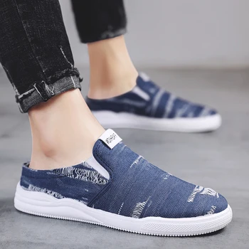 2020 Youth Fashion Men Shoes beach canvas Half Drag Shoes Casual Flat Walking Shoes Comfortable outdoor Men slippers 
2020 Youth Fashion Men Shoes beach canvas Half Drag Shoes Casual Flat Walking Shoes Comfortable outdoor Men slippers