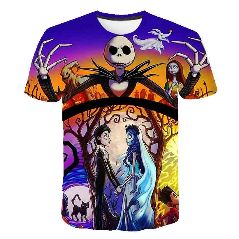Halloween Printed 3D Short Sleeve Tshirt The Nightmare Before Christmas Cosplay T-Shirt Jack And Sally Slim Design Fashion Tops
Halloween Printed 3D Short Sleeve Tshirt The Nightmare Before Christmas Cosplay T-Shirt Jack And Sally Slim Design Fashion Tops