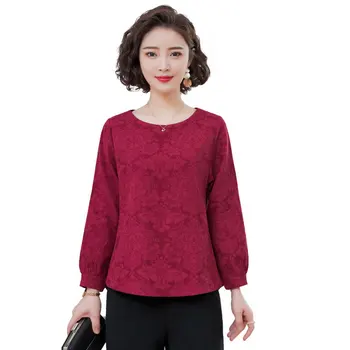 Plus Size Tops Chinese Style Women 2020 Spring Middle-age Mother Printed Round neck Elegant T-Shirt Female XL-5XL
Plus Size Tops Chinese Style Women 2020 Spring Middle-age Mother Printed Round neck Elegant T-Shirt Female XL-5XL