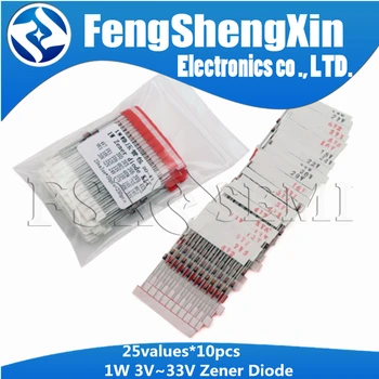 25values*10pcs=250pcs Assorted Assortment Set New electronic diy kit 1W Zener Diode 3V-30V 3V0 3V3 3V6 3V9 4V3 4V7 5V1 5V6
25values*10pcs=250pcs Assorted Assortment Set New electronic diy kit 1W Zener Diode 3V-30V 3V0 3V3 3V6 3V9 4V3 4V7 5V1 5V6