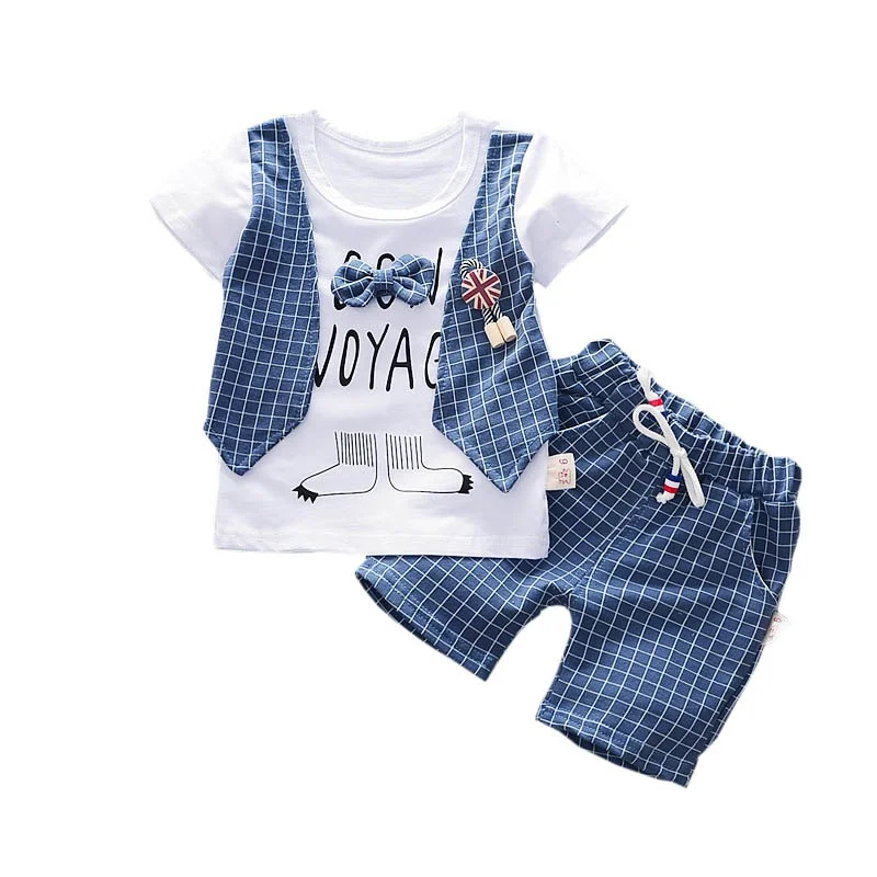 Boys Clothes Toddler Baby Plaid Print Short Sleeve T-Shirt Tops+Short Denim Pants Kids Casual Outfits Children's Cotton Sets
Boys Clothes Toddler Baby Plaid Print Short Sleeve T-Shirt Tops+Short Denim Pants Kids Casual Outfits Children's Cotton Sets