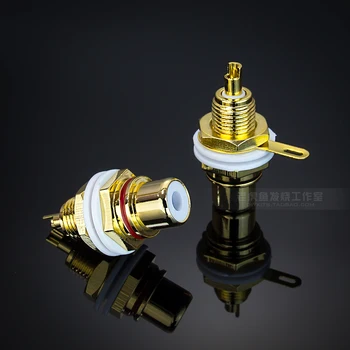 2 pair Aucharm pure copper gold-plated audio amplifier input wiring RCA lotus seat
2 pair Aucharm pure copper gold-plated audio amplifier input wiring RCA lotus seat
