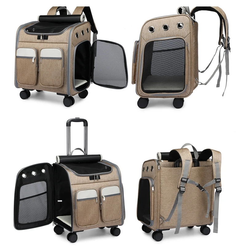Carrier for Cat Small Dog Stroller Backpack Pet Transport Bag Trolley Cage Animal Transporter Travel House Suitcase with Window Carrier for Cat Small Dog Stroller Backpack Pet Transport Bag Trolley Cage Animal Transporter Travel House Suitcase with Window